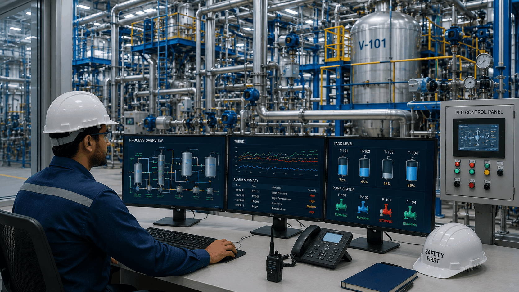 FILIPDM plant control room and process automation